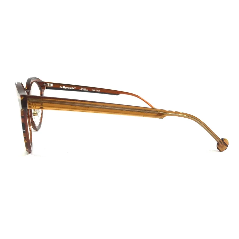 I.a. Eyeworks Eyeglasses Frames OSLO 937 Brown Horn Striped Abyssinian 51-22-140